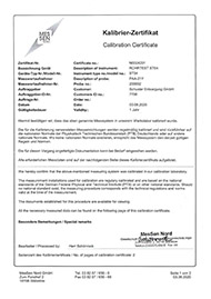 Kalibirer-Zertifikat Messen Nord