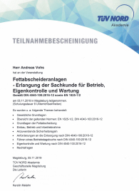 Teilnahmebestätigung Andreas Vohs